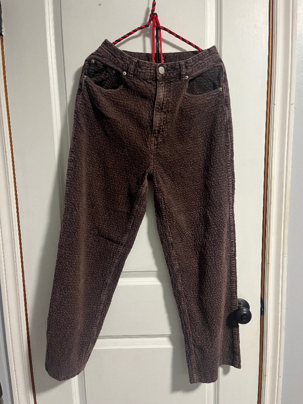 BDG high rise corduroy dark brown wide leg pants